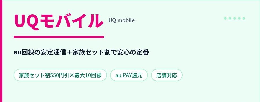 uqモバイル